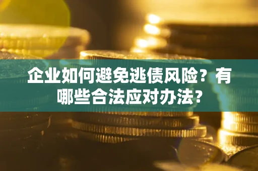 武汉企业如何避免逃债风险？有哪些合法应对办法？
