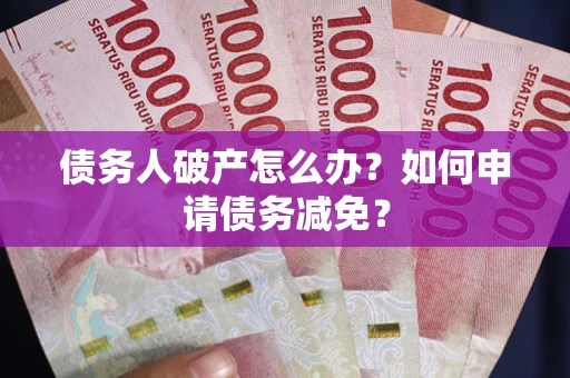 武汉债务人破产怎么办？如何申请债务减免？
