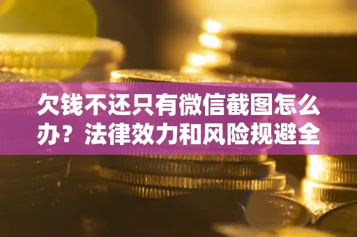 武汉欠钱不还只有微信截图怎么办？法律效力和风险规避全解析