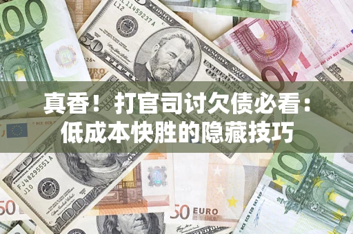 武汉真香！打官司讨欠债必看：低成本快胜的隐藏技巧